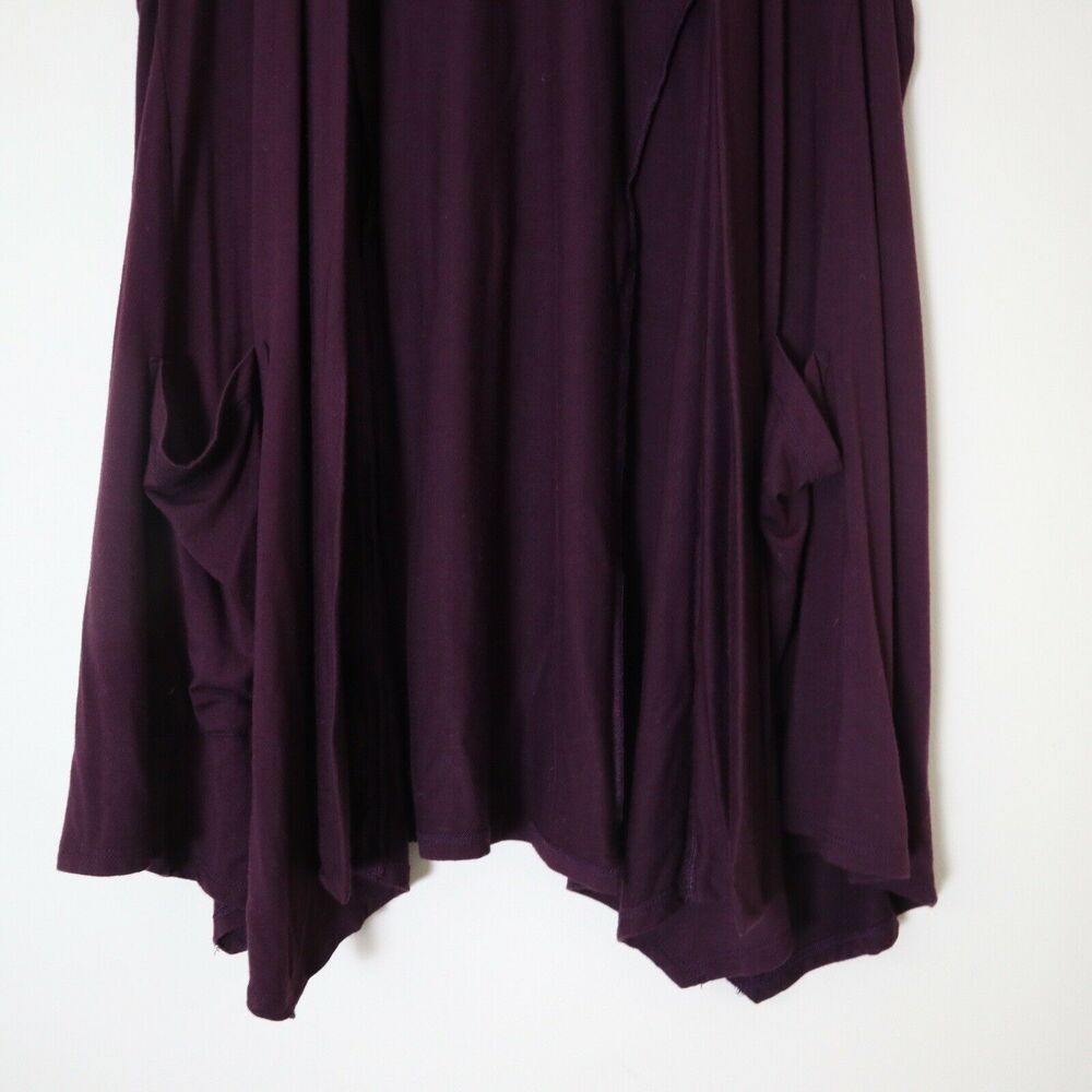 Comfy USA Size L Austin Vest Draped Front Pockets Sleeveless Purple Jersey - Picture 7 of 12